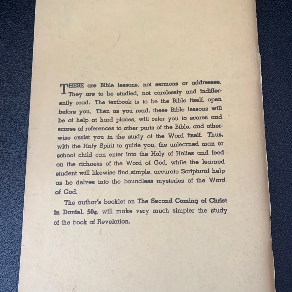 Bible Lessons on the Book of Revelation John R Rice Prophecy Rare Ephemera